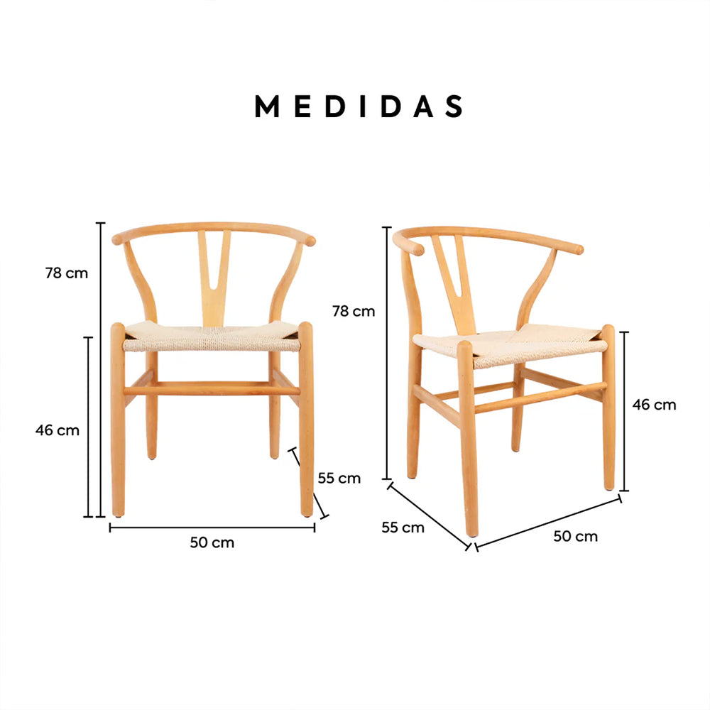 Silla Wishbone por Olmo
